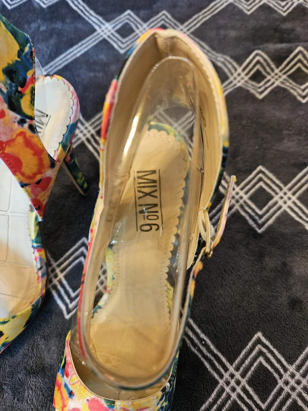 Mix No 6 New Floral Cameo Multicolor Floral Dress Shoes Sz 8